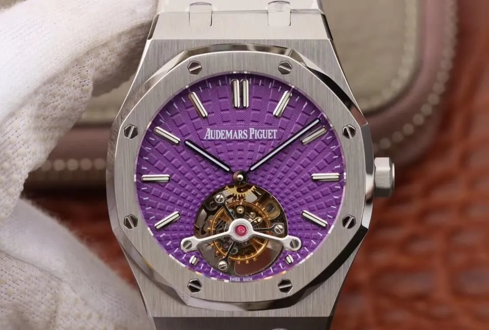 Audemars Piguet Royal Oak Tourbillon 26522ST.OO.1220ST.01 JF Factory 1:1 Best Edition Replica Watch Purple Dial